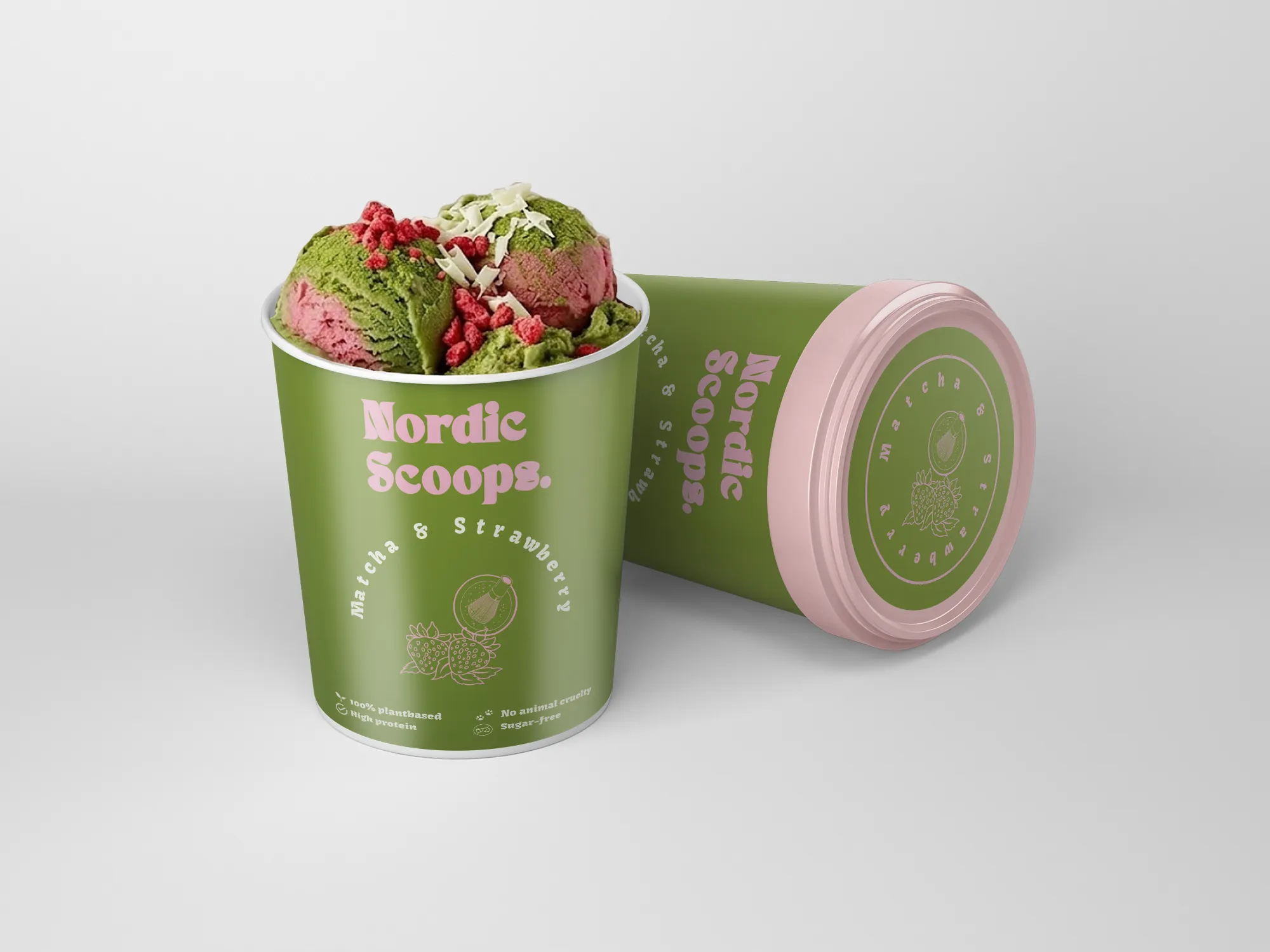 Matcha Strawberry Ice Cream